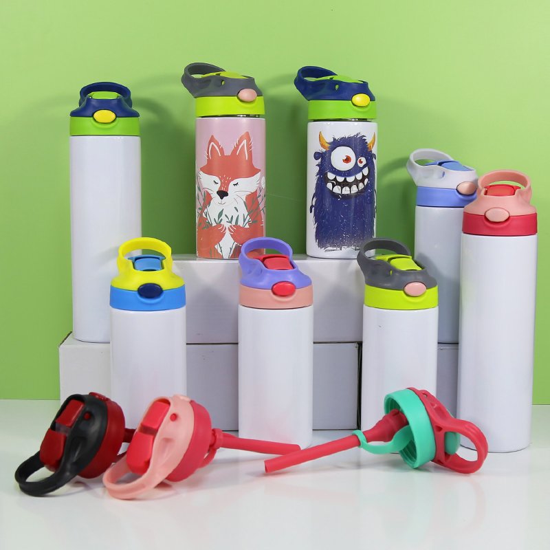 Customized Wholesale straight Sippy Cup Child Kid tumbler Sublimation Blanks 304 Stainless Steel Water bottle