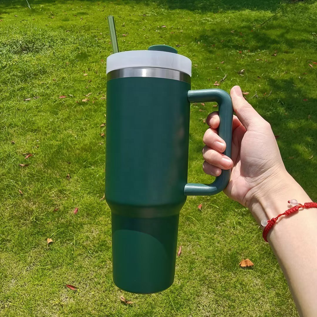 Christmas Color Red Green 40oz Reusable Vacuum Tumbler 40 oz Trek Tumbler Double Wall Vacuum mug