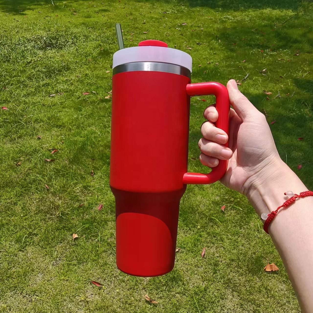 Christmas Color Red Green 40oz Reusable Vacuum Tumbler 40 oz Trek Tumbler Double Wall Vacuum mug