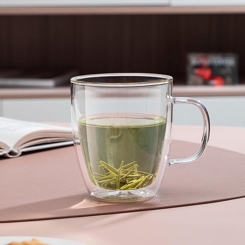 400ml double glass mugs Borosilicate Double Wall Glasses Coffee Mug Glass Tea set smart mug glass cup coffee glasses