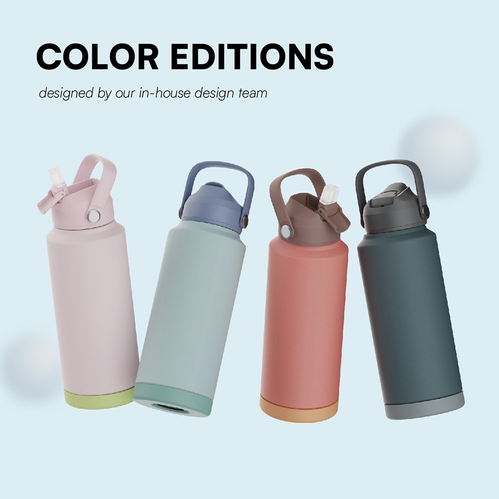 Eco Friendly Sport Water Bottle Stainless Steel Vacuum Insulated Bottle with BPA free Colored Lid for Outdoor
