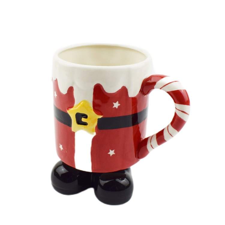 Manufacturer Christmas Mug Creative 3D Christmas santa cups Ceramic Christmas Mug