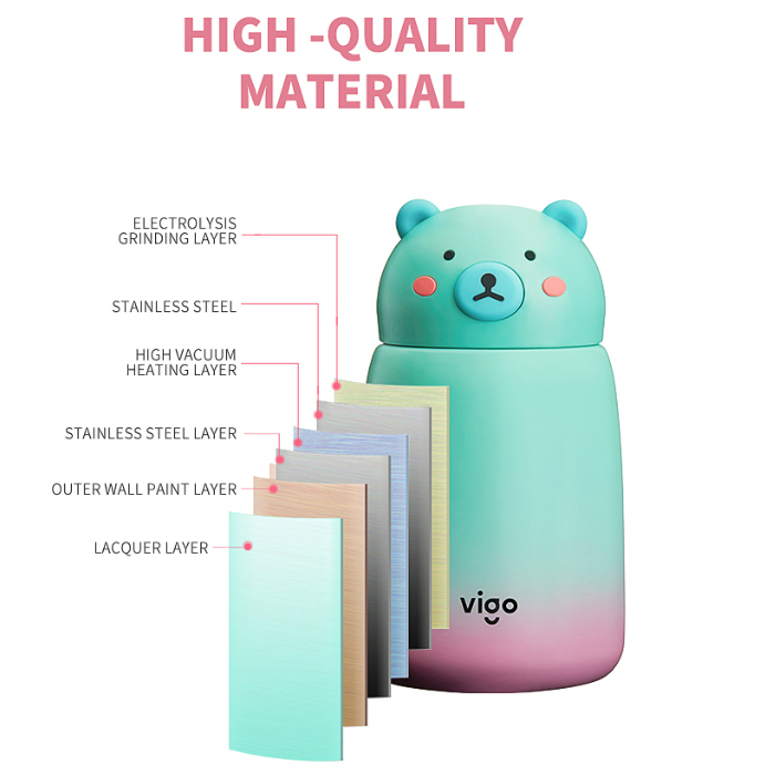 Factory Thermal Vacuum Insulated Stainless Steel Fancy Kids Water Bottle