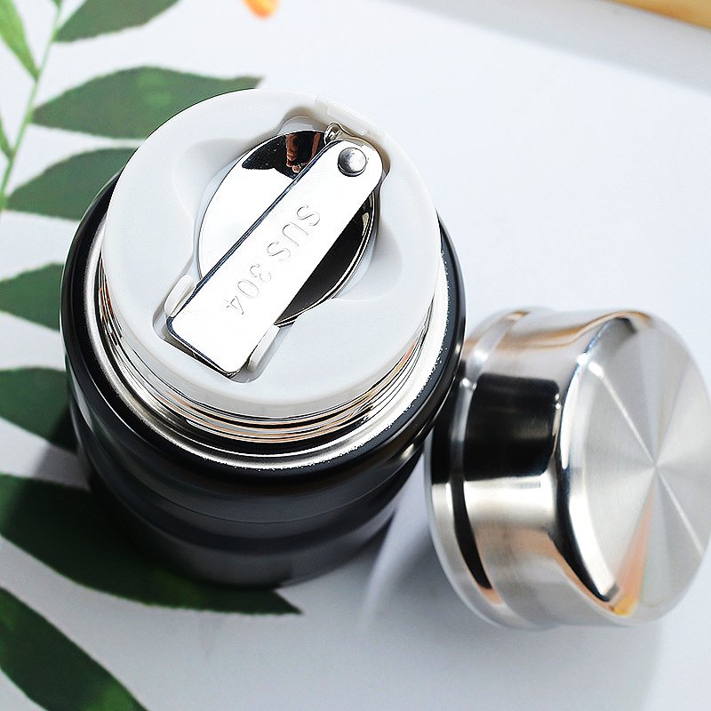 Modern Large Volume Stainless Steel Food Flask Insulated Food Container Durable Food Grade BPA Free Thermos Jar with Spoon