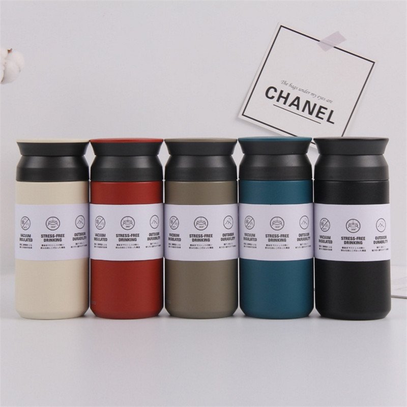 Japan style Stainless Steel Thermoses Flask 350ML MiNi Coffee Bottle Student Flask Bottle Double Wall Flask Cup