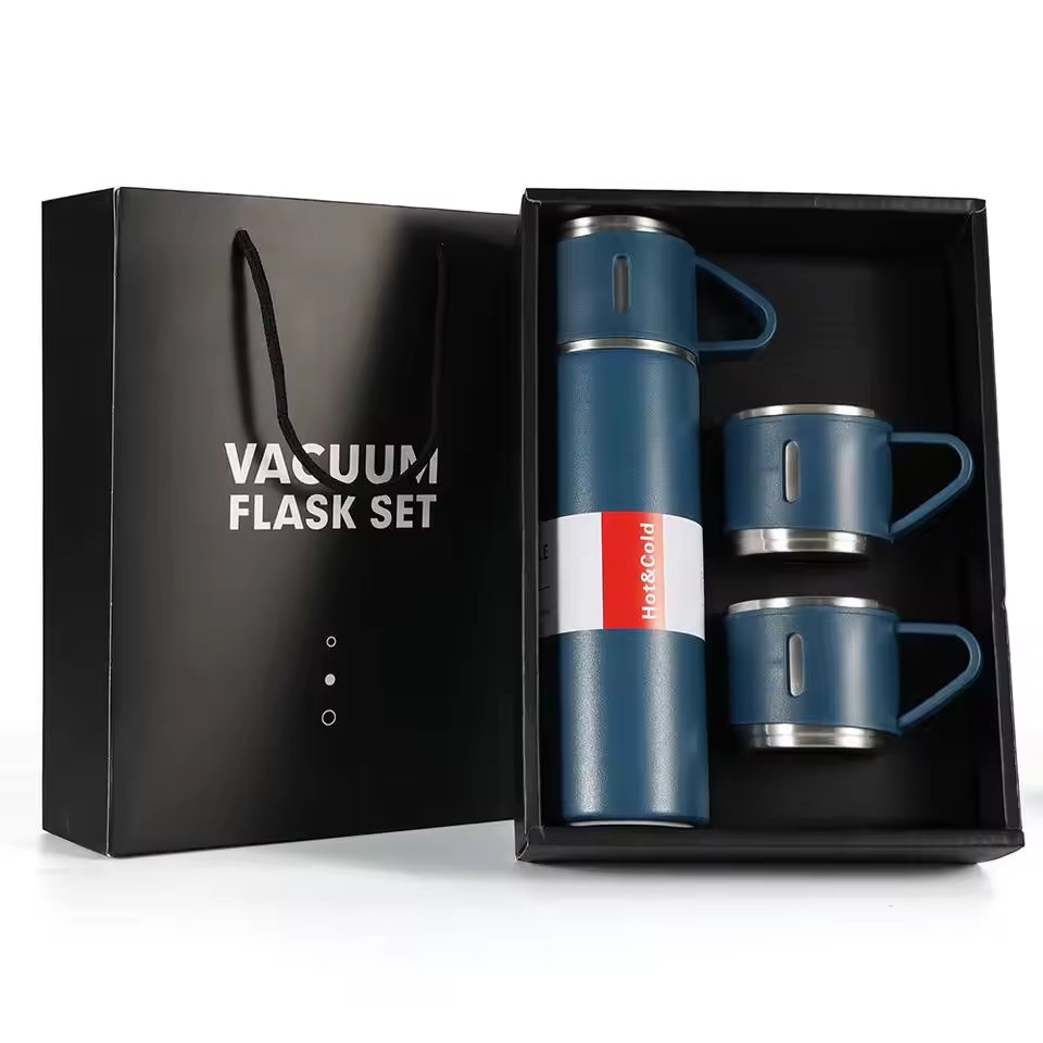 500ML Vacuum Flask Set Double Wall Stainless Steel Water Bottle Gift Set Thermos Vacuum Flask Set With Gift Box