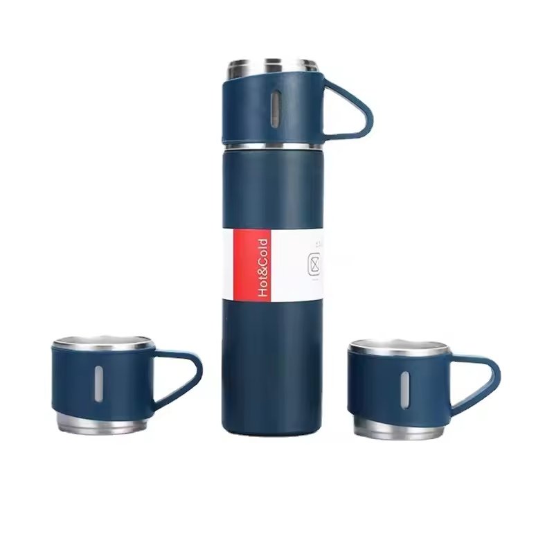 500ML Vacuum Flask Set Double Wall Stainless Steel Water Bottle Gift Set Thermos Vacuum Flask Set With Gift Box