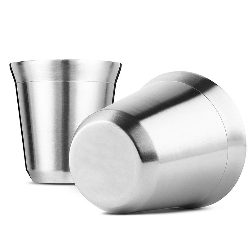 80ml Stainless Steel Vacuum Durable Espresso Measuring Cup Tea Mugs Metal Reusable Double Walled Coffee Espresso Shot Glasses