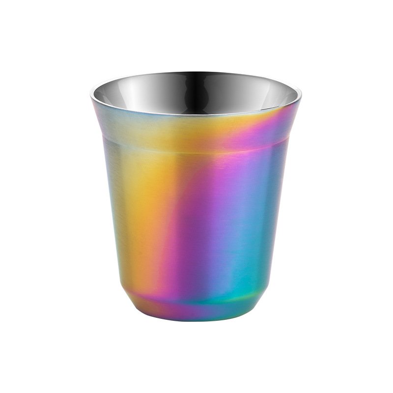 80ml Stainless Steel Vacuum Durable Espresso Measuring Cup Tea Mugs Metal Reusable Double Walled Coffee Espresso Shot Glasses