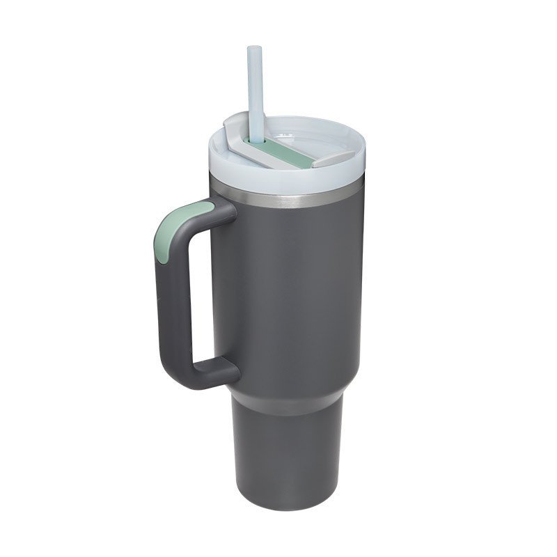 LeMuna 40oz Double Wall Stainless Steel Vacuum Insulated Coffee Mug Travel Tumbler with Handle