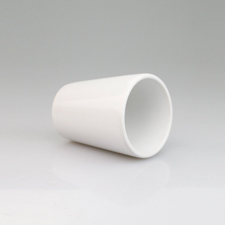 Wholesale Custom ceramic shot glass 1.5oz sublimation cup Scratch White Shot ceramic Whiskey cup moq 144 pieces