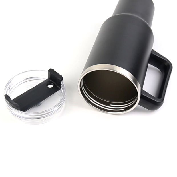 Custom logo cow print 40oz metal cup double wall Stainless Steel Vacuum Insulated Travel Mug 40 oz Tumbler With Handle