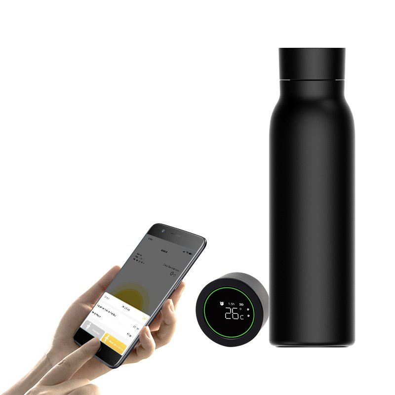 JZYZ Tuya Smart Water Bottle Drink Reminder Temperature Waterproof Double Wall Stainless Steel Bottle With App