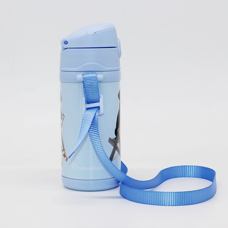 Kids thermos insulated double wall water bottle with rope BPA Free vacuum flask for children