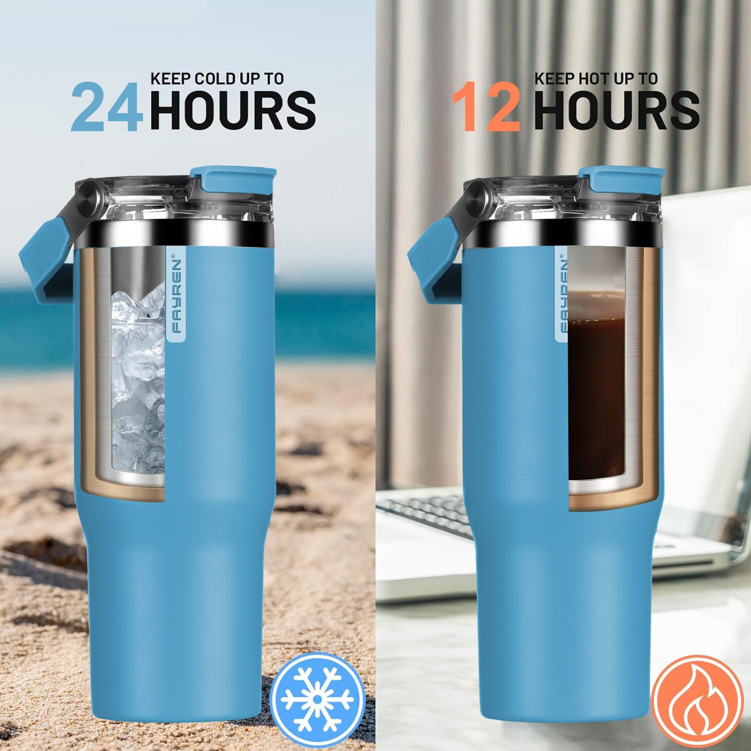 Factory Wholesale 600ml Stainless Steel Tumbler Double Wall Thermos Coffee Mugs With Handle
