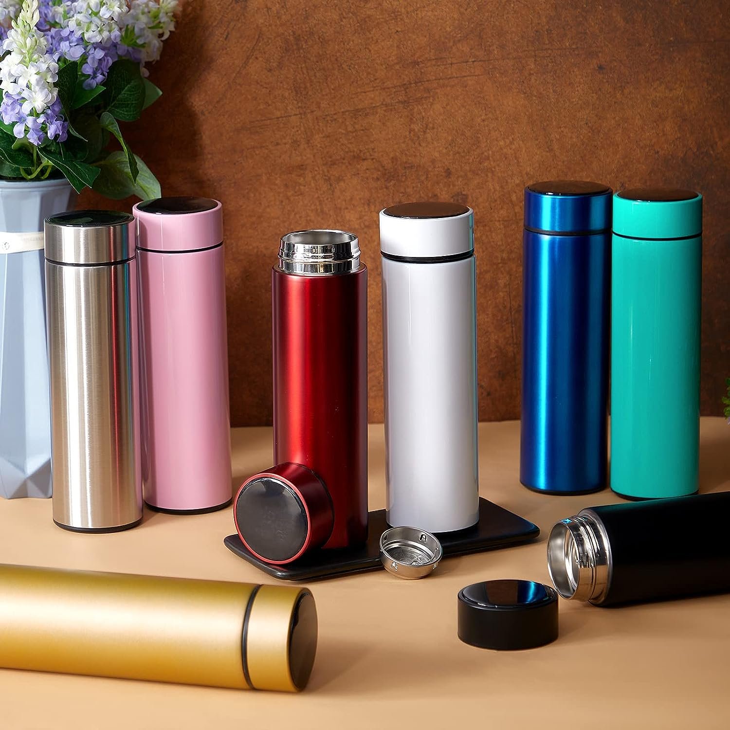 Digital Temperature Control Smart Water Bottle Thermos Stainless Steel Minimalist White Box Adults Vacuum Flasks & Thermoses