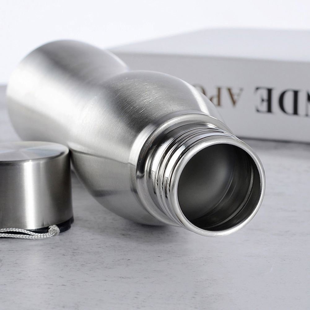 750ml Portable Single Wall Stainless Steel Water Bottle Outdoor Sports Drink Cup Preservation Metal Cola Drink Bottle