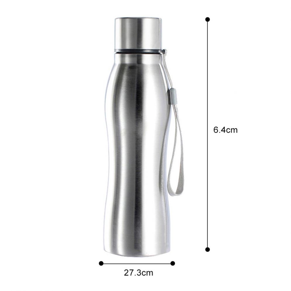750ml Portable Single Wall Stainless Steel Water Bottle Outdoor Sports Drink Cup Preservation Metal Cola Drink Bottle
