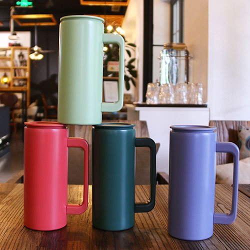 Portable Handles Travel Stainless Steel 350Ml Vacuum Flask Insulated Cup Milk Tea Water Bottle Stainless Steel Coffee Mug