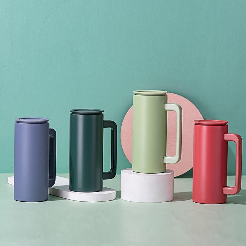Portable Handles Travel Stainless Steel 350Ml Vacuum Flask Insulated Cup Milk Tea Water Bottle Stainless Steel Coffee Mug