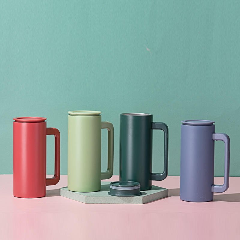 Portable Handles Travel Stainless Steel 350Ml Vacuum Flask Insulated Cup Milk Tea Water Bottle Stainless Steel Coffee Mug