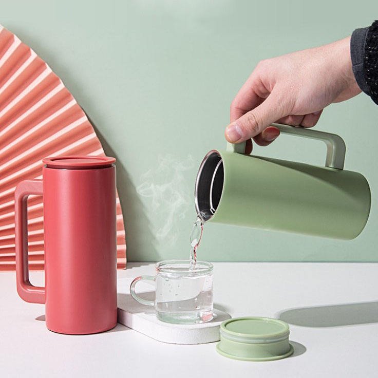 Portable Handles Travel Stainless Steel 350Ml Vacuum Flask Insulated Cup Milk Tea Water Bottle Stainless Steel Coffee Mug