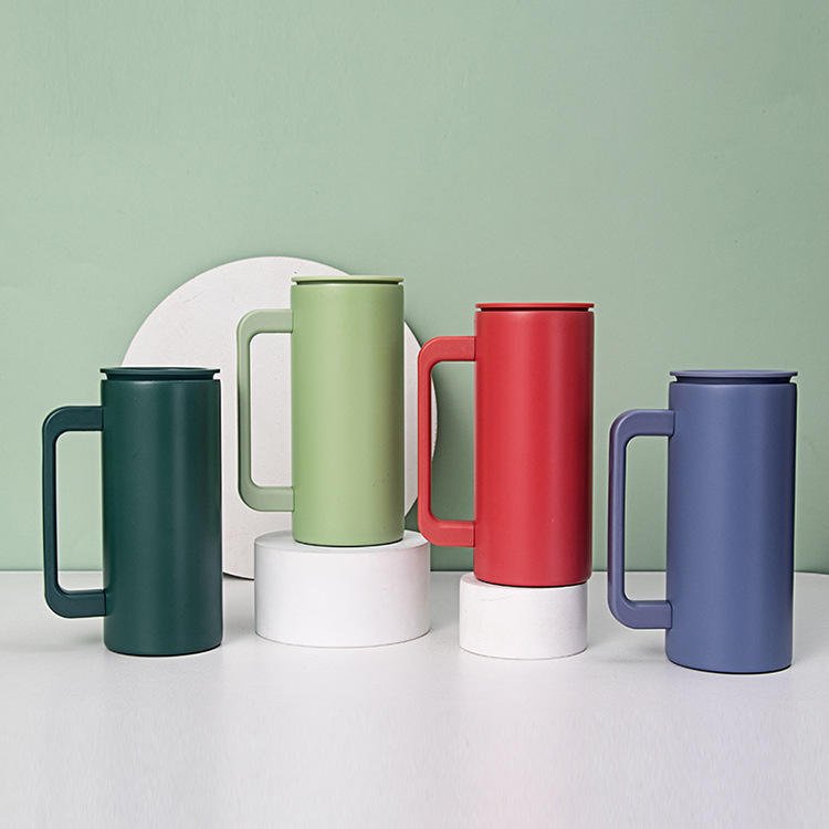 Portable Handles Travel Stainless Steel 350Ml Vacuum Flask Insulated Cup Milk Tea Water Bottle Stainless Steel Coffee Mug