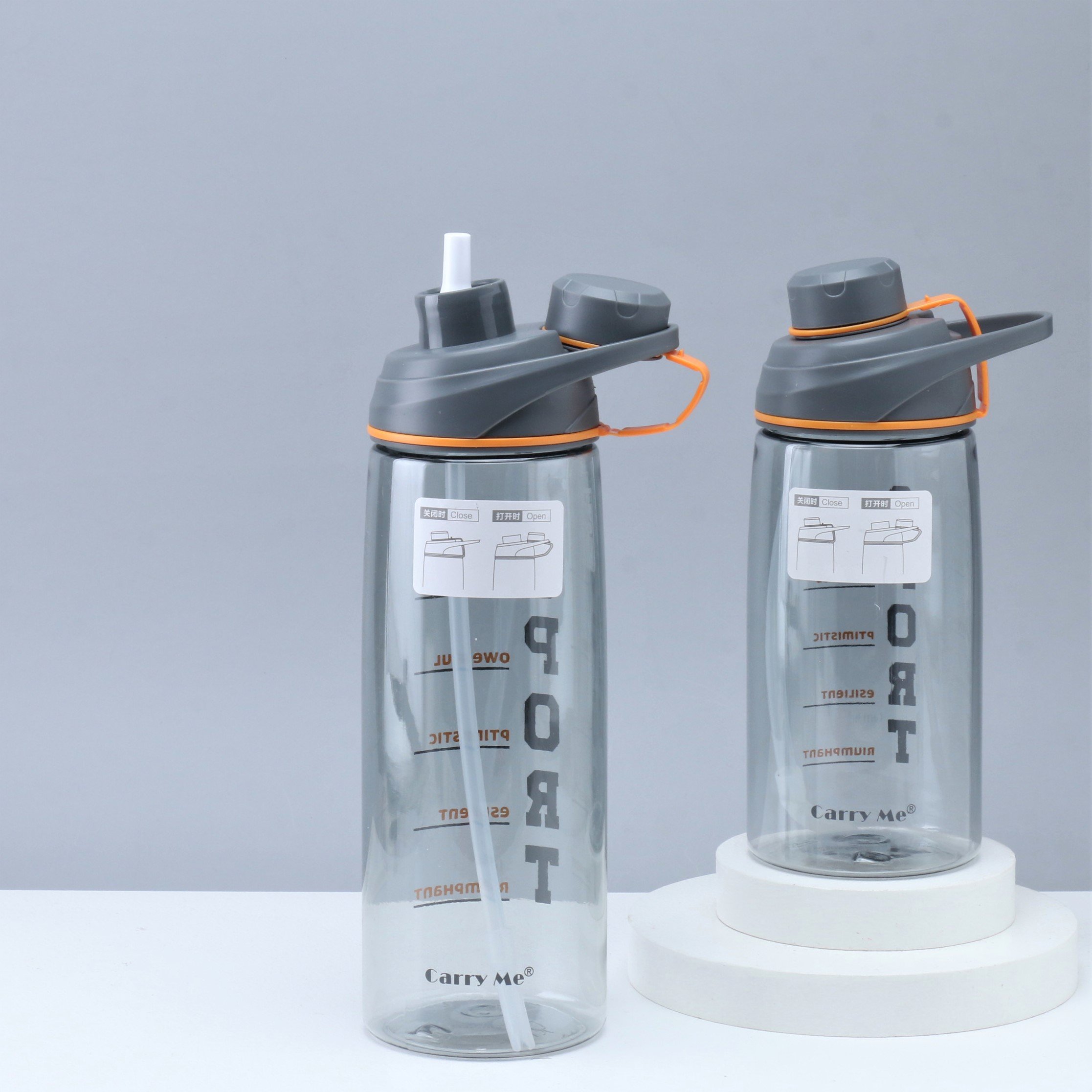 Large Water Bottle With Straw Tritan BPA Free 600ML Kids Sports Gym Insulated Wholesale Customize Plastic Bottles for drinks