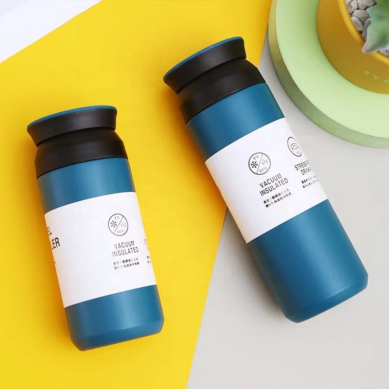 Custom LOGO 350ml 500ml Stainless Steel Water Bottle Harajuku Insulated Coffee Tumbler Thermos Flask Keep Cold and Hot