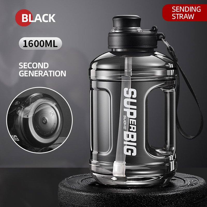 2.6 L Large Capacity Gallon Bottle for Gym Running Outdoor Custom Logo Plastic Sports Water Bottle