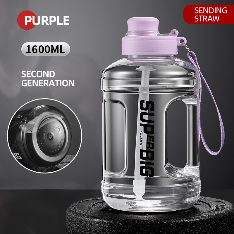 2.6 L Large Capacity Gallon Bottle for Gym Running Outdoor Custom Logo Plastic Sports Water Bottle