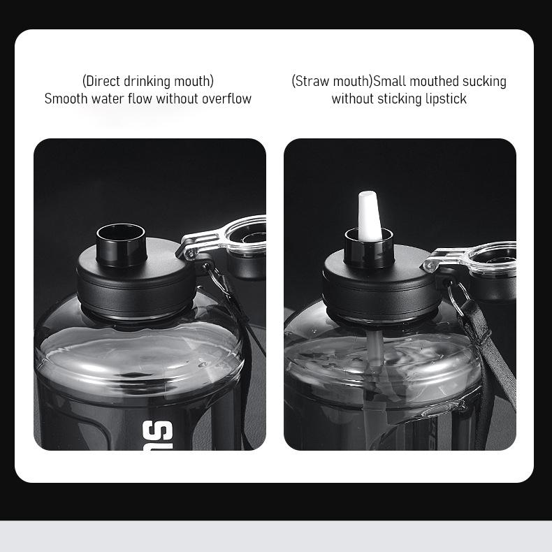2.6 L Large Capacity Gallon Bottle for Gym Running Outdoor Custom Logo Plastic Sports Water Bottle