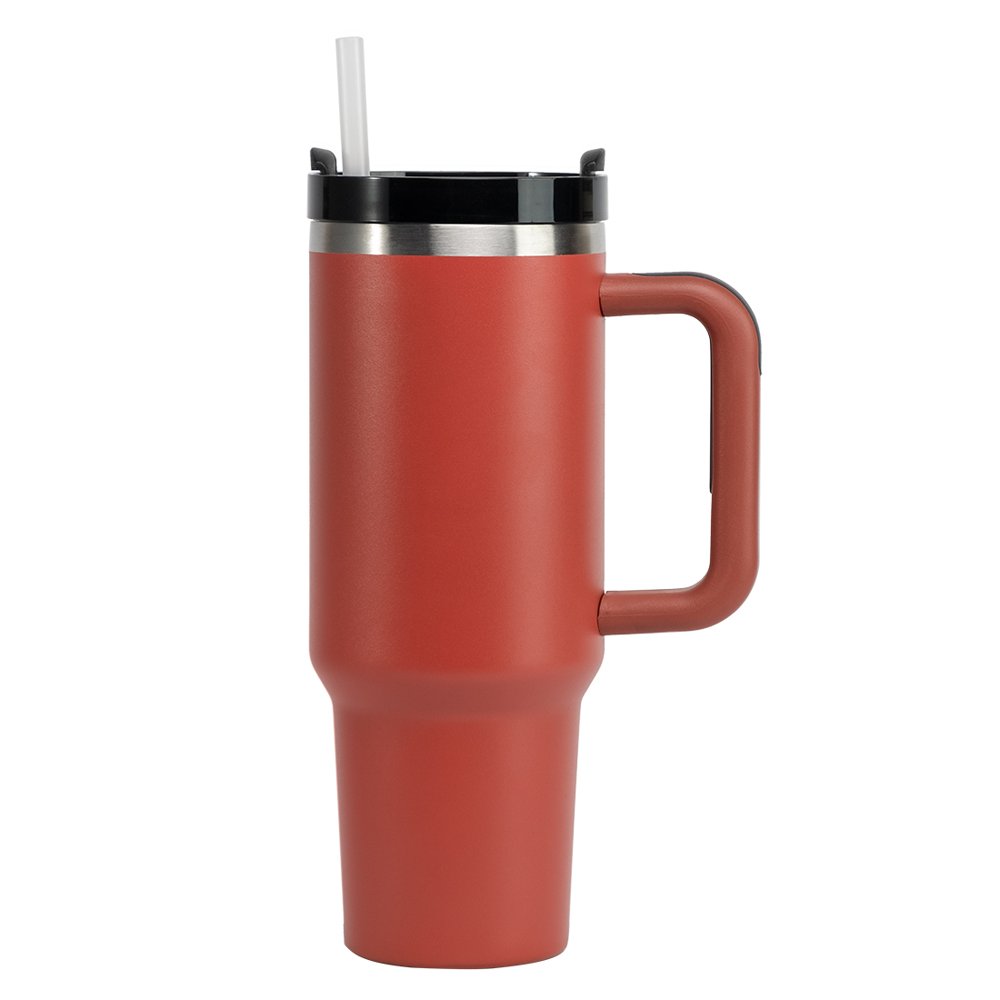40oz Adventure Reusable Travel Tumbler Thermos Insulated 40oz Coffee Mug Cup with Straw Lid Handle