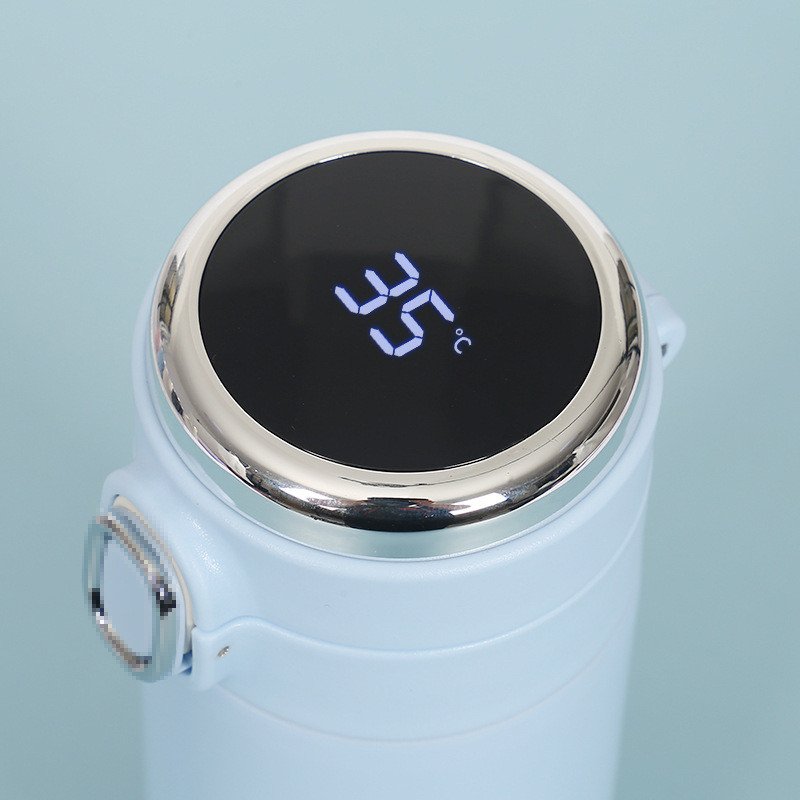 Smart Vacuum Insulated Water Bottle with Automatic LED Temperature Display, Large Flask 410 ML Stainless Steel Drinking Cup