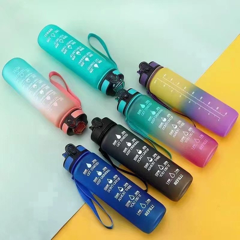 Wholesale Price Tritan PP Plastic Motivational timemaker Water Bottle