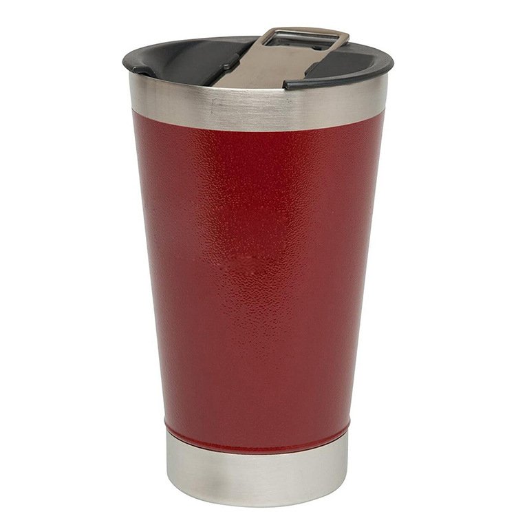 Vacuum Insulated Pint Glass Tumbler 16oz Stainless Steel Beer Mug with Built-in Bottle Opener Rugged thermos