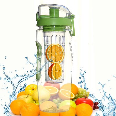 32oz Hot Sale Fruit Tritan Water Bottle with Infuser Outdoor Sports Water Bottle Creative Travel Plastic Water Bottle