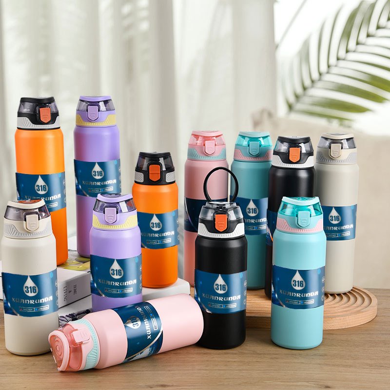 19oz 24oz 32oz Thermos Sport Gym Vacuum Flask Insulated Stainless Steel Drink Water Bottle With Straw And Sports Flip Lid