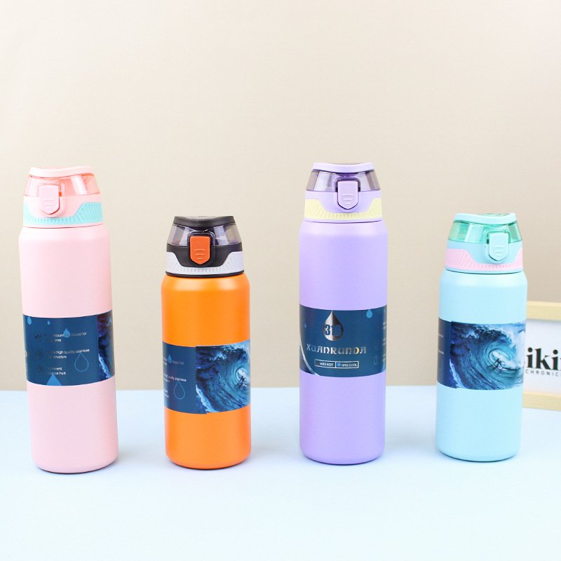 19oz 24oz 32oz Thermos Sport Gym Vacuum Flask Insulated Stainless Steel Drink Water Bottle With Straw And Sports Flip Lid