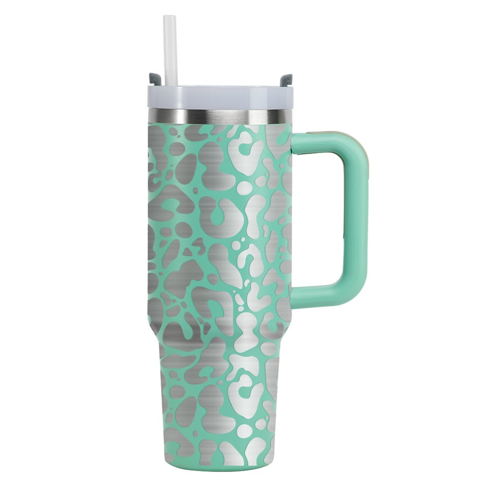 40oz Tumbler With Handle And Straw Lid Stainless Steel Double Wall Vacuum Insulated Travel Coffee Mug With Handle
