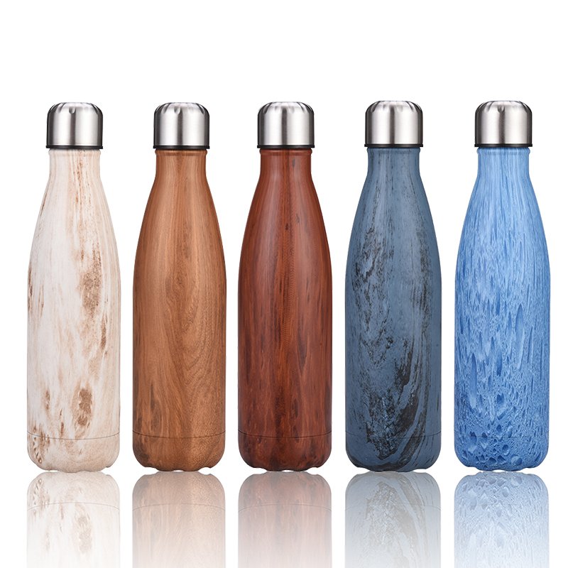 BPA Free Double-wall Stainless Steel Cola Shape Vacuum Flask Thermal Bottle, Custom Logo Portable Leakproof Water Bottles