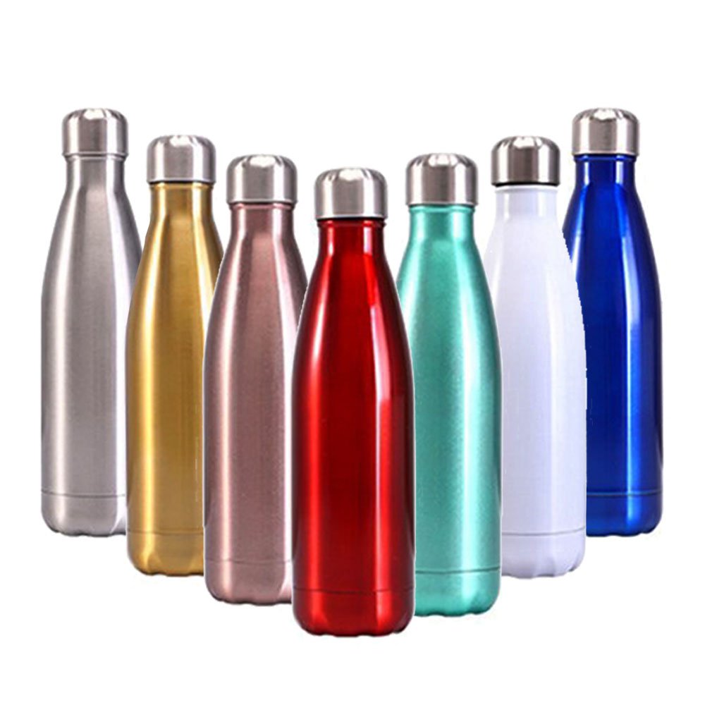 BPA Free Double-wall Stainless Steel Cola Shape Vacuum Flask Thermal Bottle, Custom Logo Portable Leakproof Water Bottles