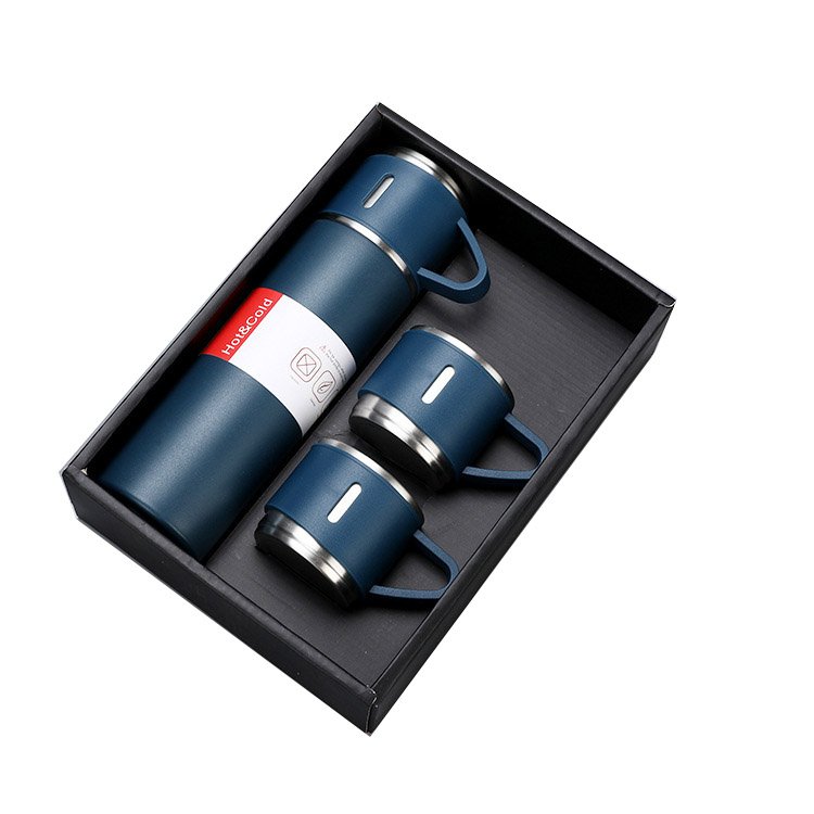 FX Factory Hot Selling Cup Promotion Gift Hot Coffee Thermos Bottle Stainless Steel Three Cup Vacuum Flask