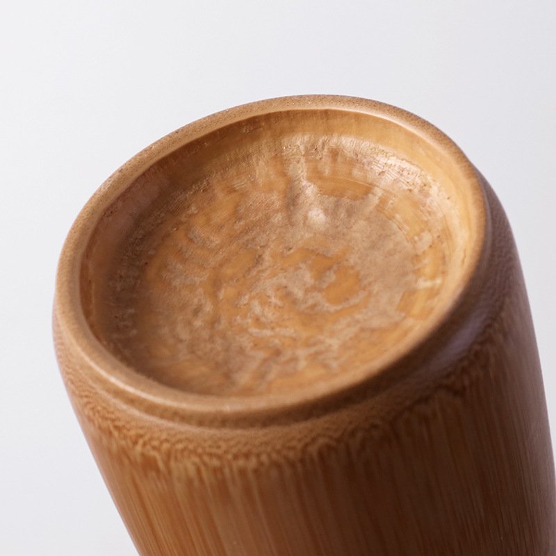 Custom Natural 100% Bamboo Coffee Cup Eco Bamboo Tumbler Wooden Design Cup Reusable Bamboo Tiki Mugs