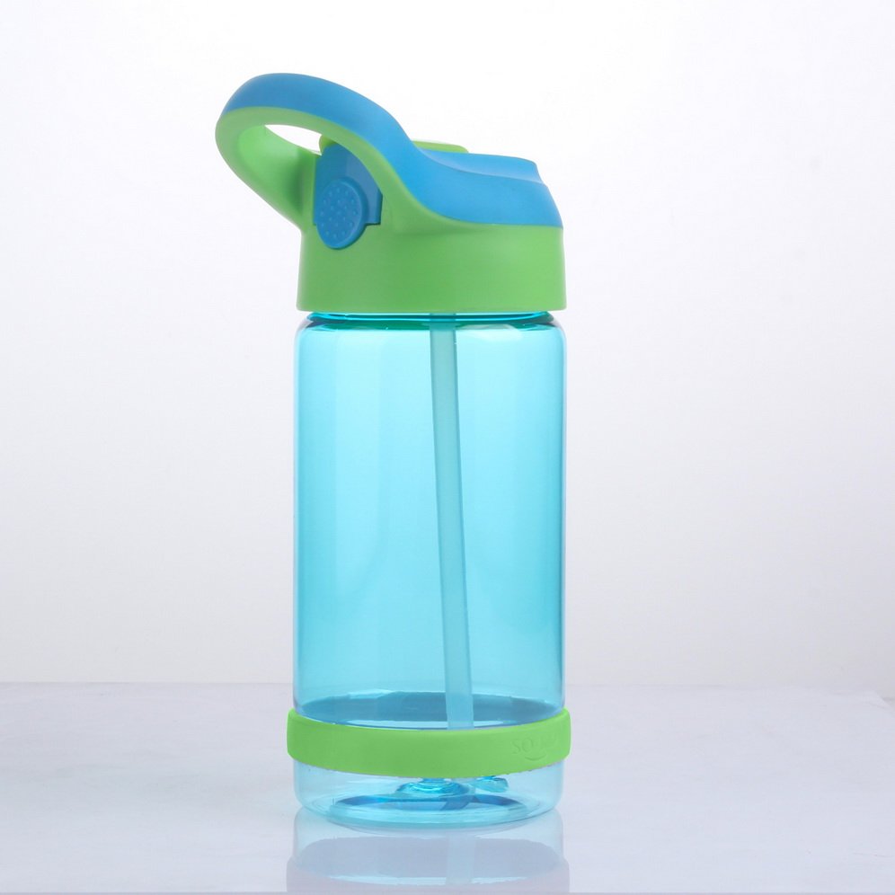 25oz Tritan Silicone Sipper Straw Water Bottle with Button 800ml Sports Drinkware for Adults Handgrip for Gym & Running