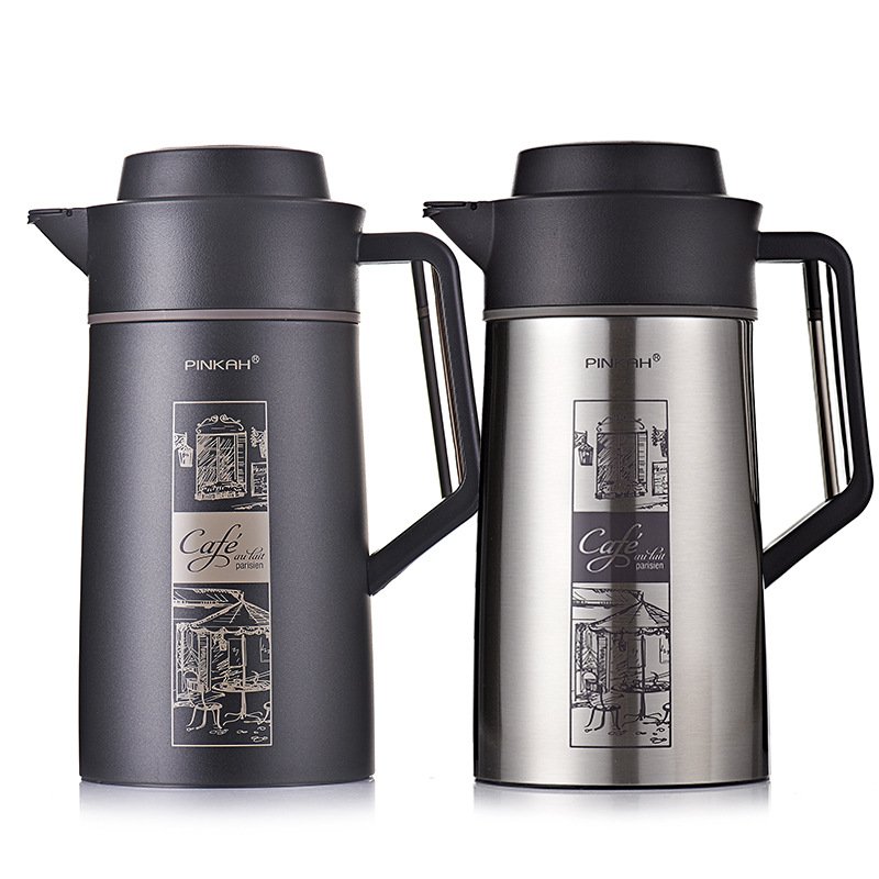 PINKAH large stainless steel thermal kettle coffee carafe 50oz insulated vacuum flasks thermos jug water pot