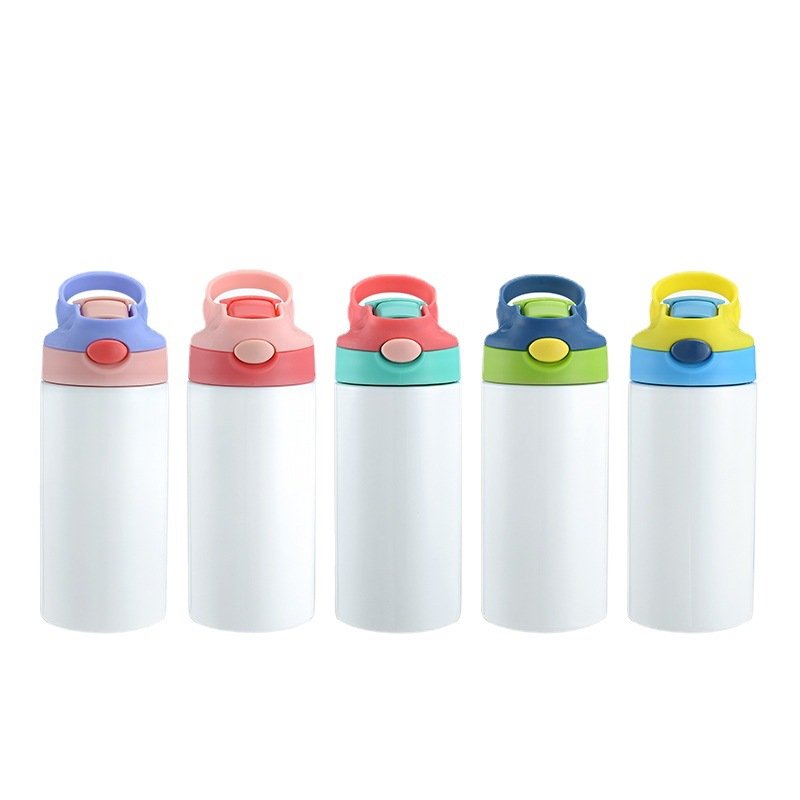Kids 12oz 20oz Tumblers with Lid Sublimation Sippy Cup Blank Water Bottle Blanks for Back to School DIY Crafting Gift