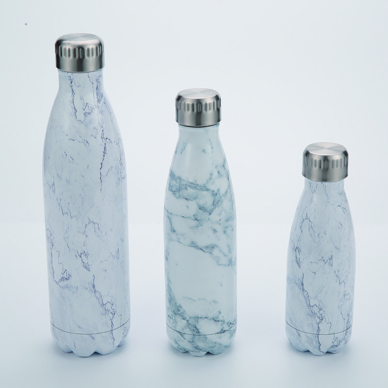 Custom Print 260ml/500ml/750ml Double wall Stainless Steel Vacuum Insulated unique Shaped Sports Water Bottle