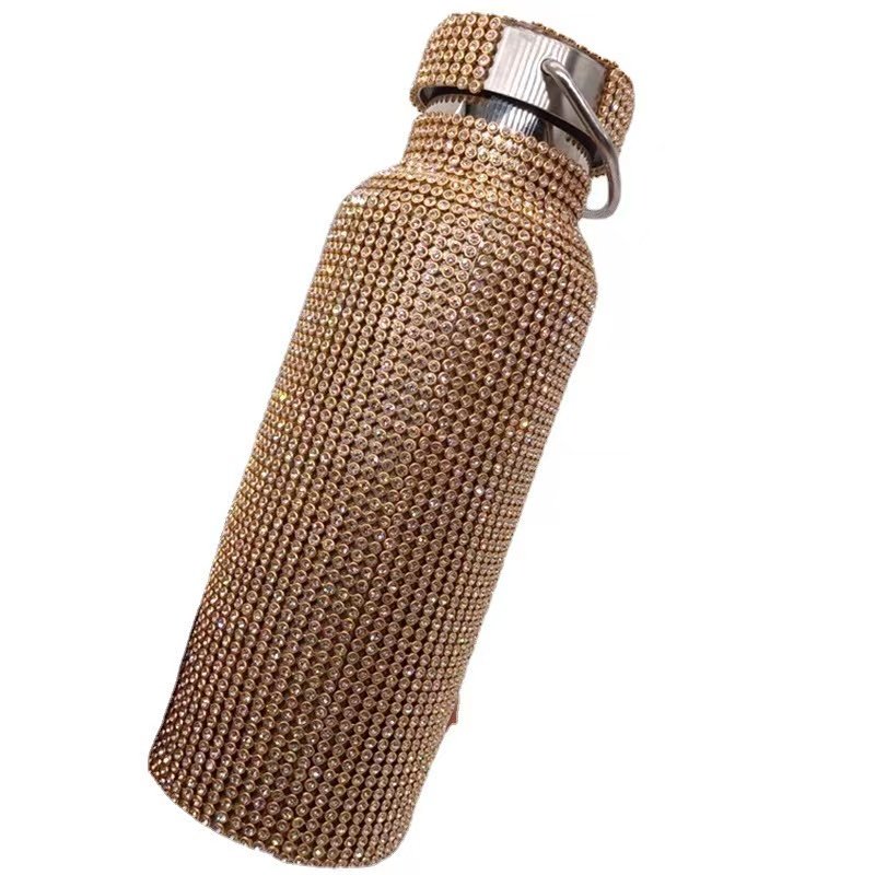 Diamond Water Bottle Bling Diamond Vacuum Flask Sparkling Glitter Thermos Bottles For Women