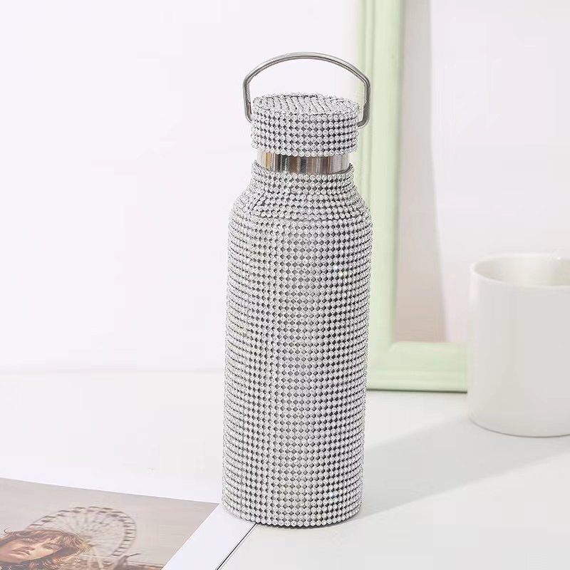 Diamond Water Bottle Bling Diamond Vacuum Flask Sparkling Glitter Thermos Bottles For Women